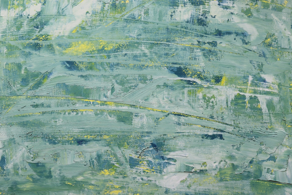 Story of the Artwork – Denim Wounds [Green Colourway] in Oil Paint