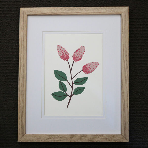 Moments by Charlie - Journey of Creative Pursuits | Adelaide artist Charlie Albright // Framed blazing star wildflower drawing painted with gouache paint | Available on Bluethumb, Etsy and artist's website