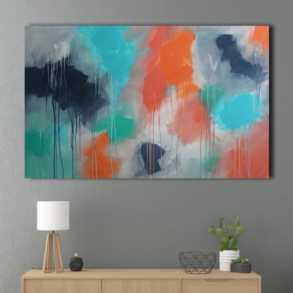 Moments by Charlie - Journey of Creative Pursuits | Adelaide artist Charlie Albright // Large Abstract Blue Painting titled Time To Start Something New size 46 in x 30 in // 122 cm x 76 cm | Available on Bluethumb, Etsy and artist's website at momentsbycharlie.com