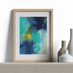Framed A3 Fine Art (Giclee) Print by South Australian abstract artist Charlie Albright from Moments by Charlie. Artwork titled River Flow 3.