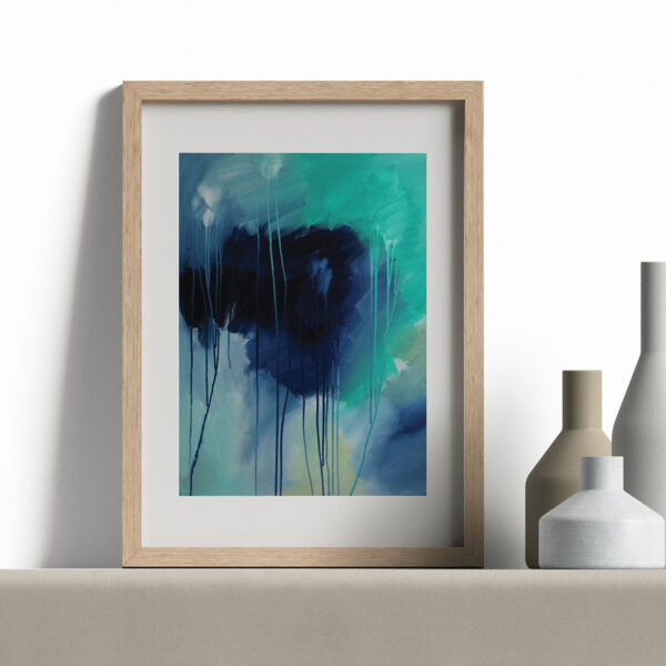 Framed A3 Fine Art (Giclee) Print by South Australian abstract artist Charlie Albright from Moments by Charlie. Artwork titled River Flow 4.